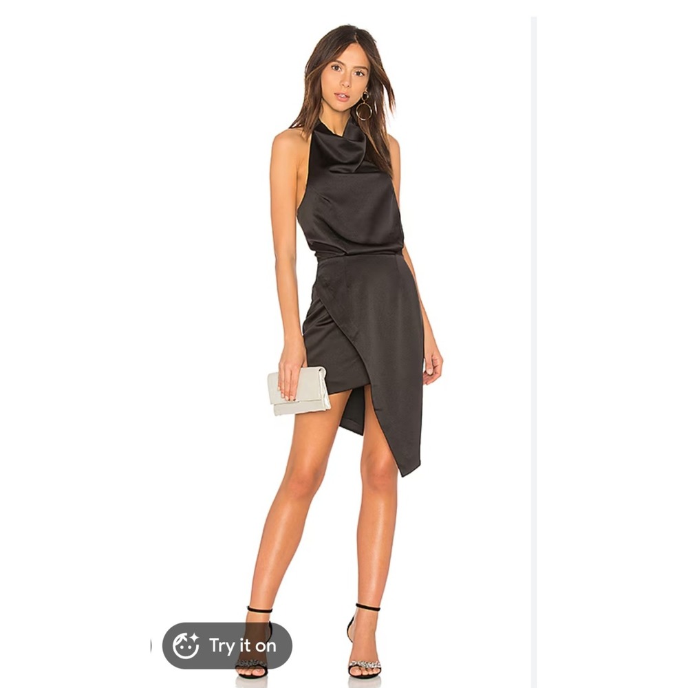 Elliatt small Halter asymmetrical black dress classy fancy